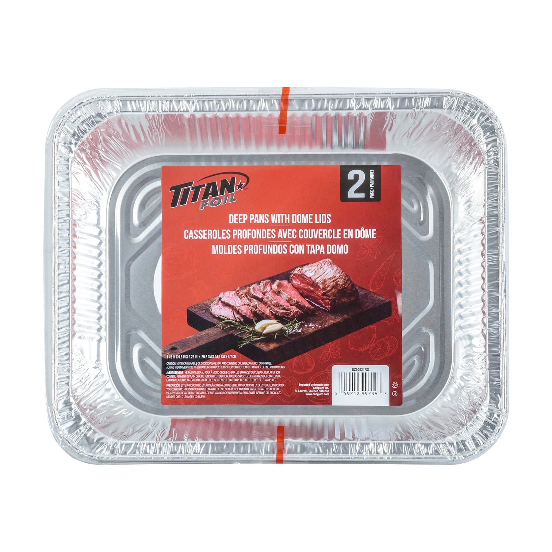 Titan Foil Deep Pan With Lids - Household