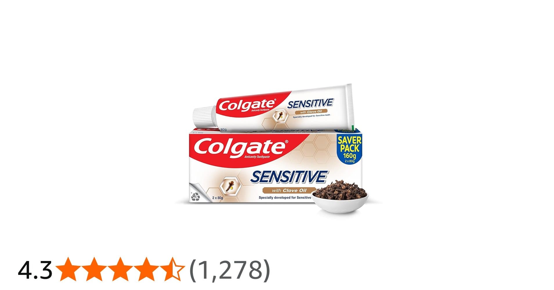 Toothpaste Col Sensitive Clove Oil 2x80g - Health & Care