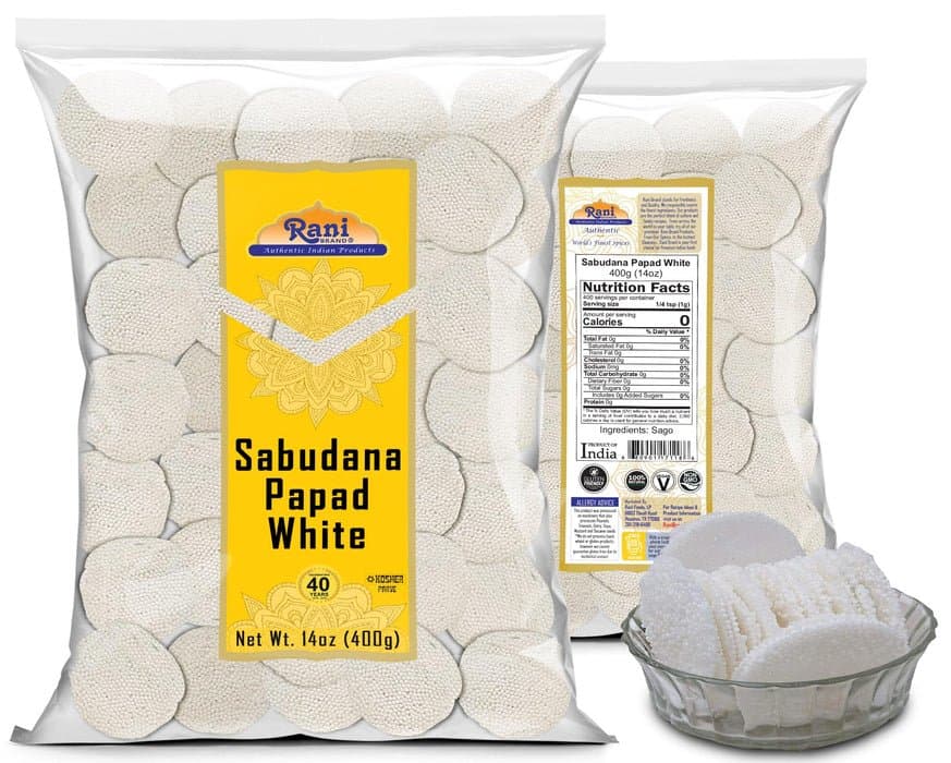 V Sabudana Papad 400g - Snacks