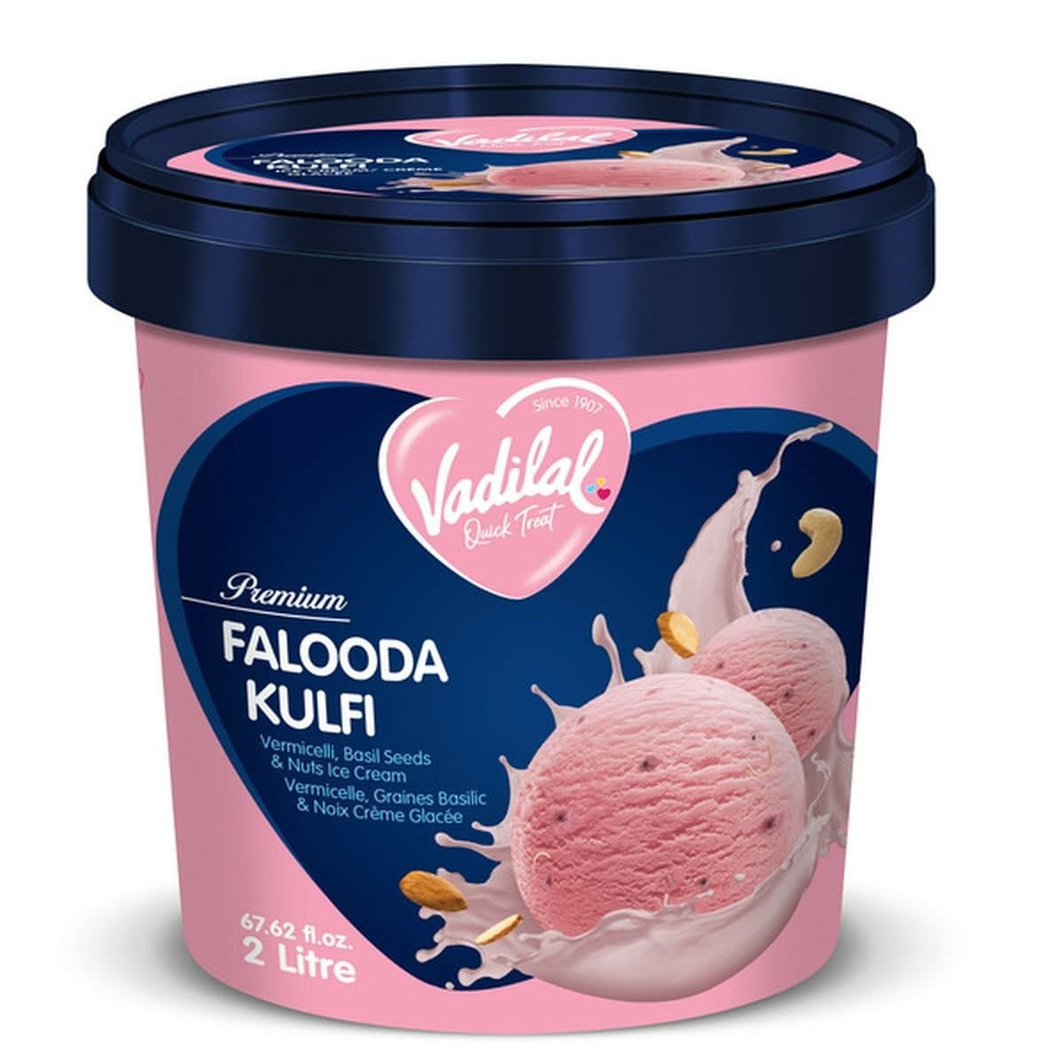 Vadilal Falooda Ice Cream 2L - Frozen