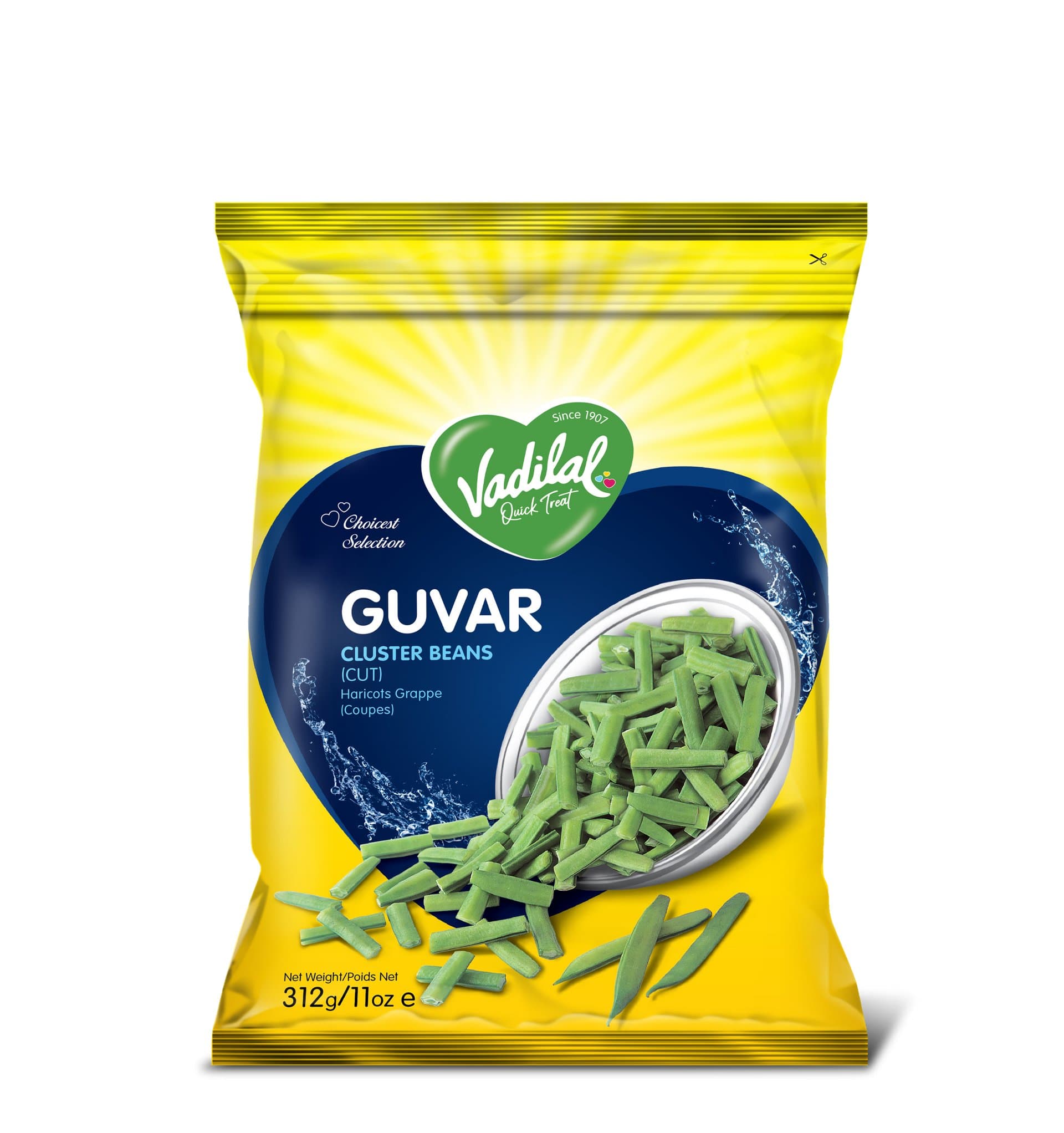 Vadilal Frozen Vegetables Guvar 312g - Frozen