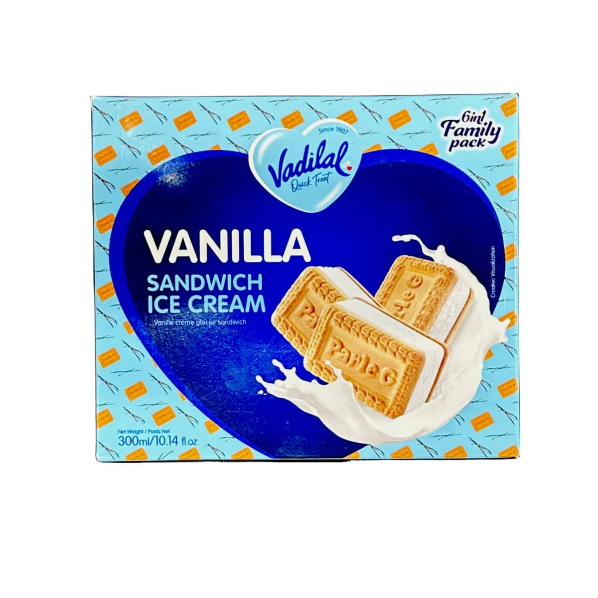 Vadilal Vanilla Sandwich Ice Cream - Frozen