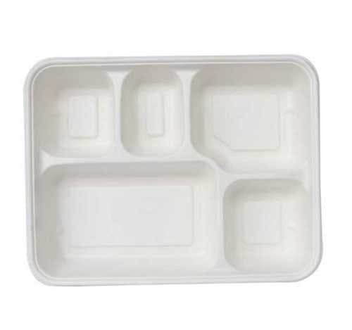 Vishva Disposable 6 Compartment Plate 40pcs - Household