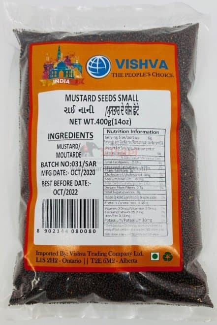 Vishva Spices Mustard Seeds Small 200g - Spices and Herbs