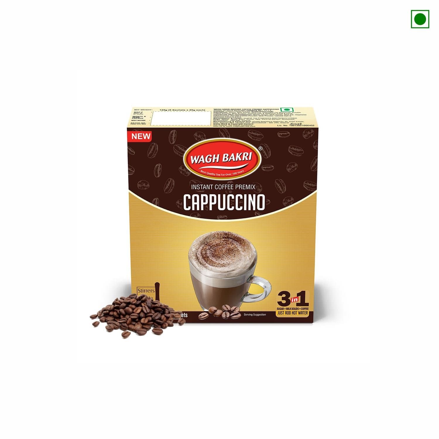 Wagh Bakri Instant Cappuccino 125g - Beverages