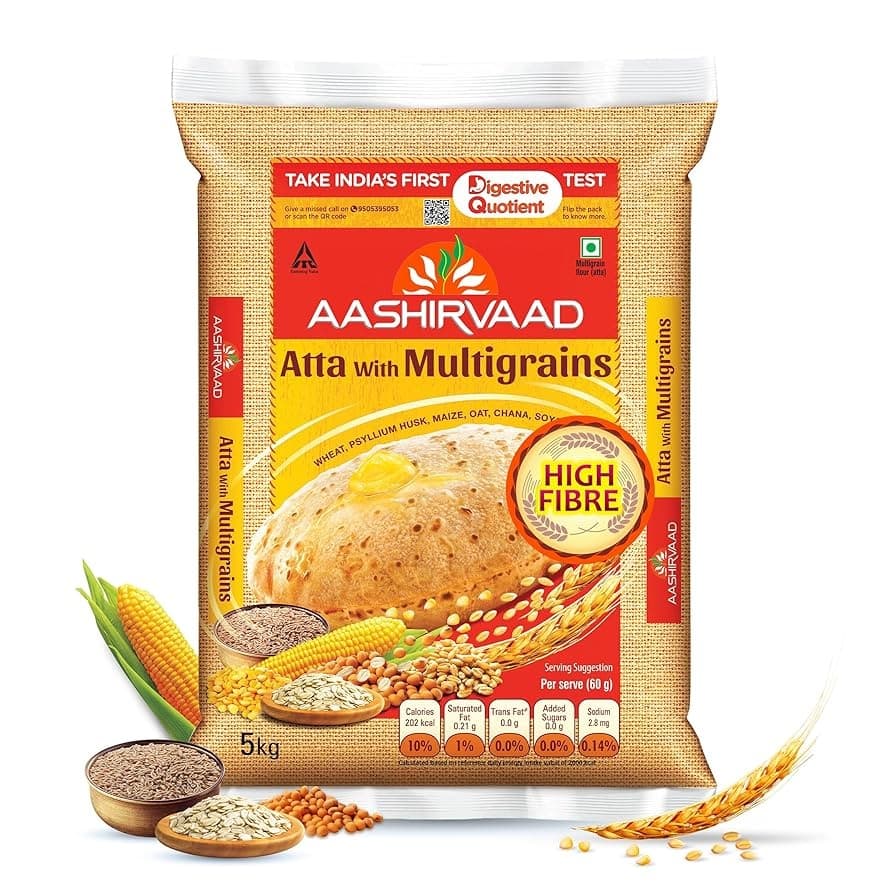 Aashirvaad Multigrain Flour 10lb - Flour & Grains
