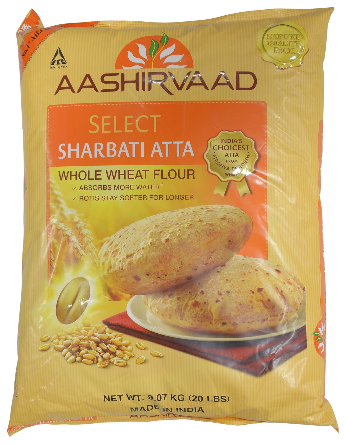 Aashirvaad Select Atta 20lb - Flour & Grains