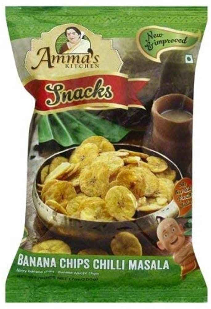 Amma's Kitchen Banana Chips Chili Masala - Snacks