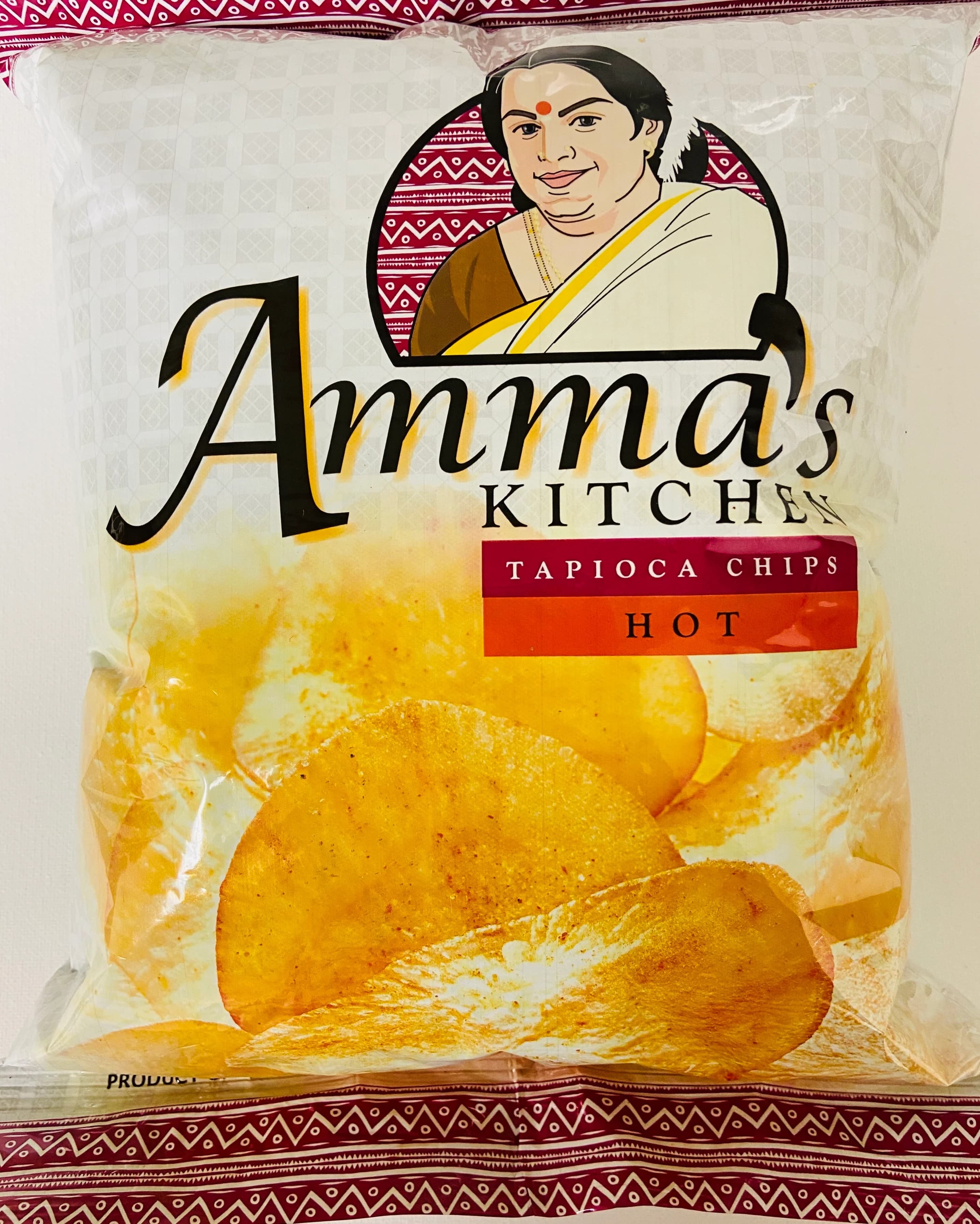 Amma's Kitchen Tapioca Chips Hot 200g - Snacks
