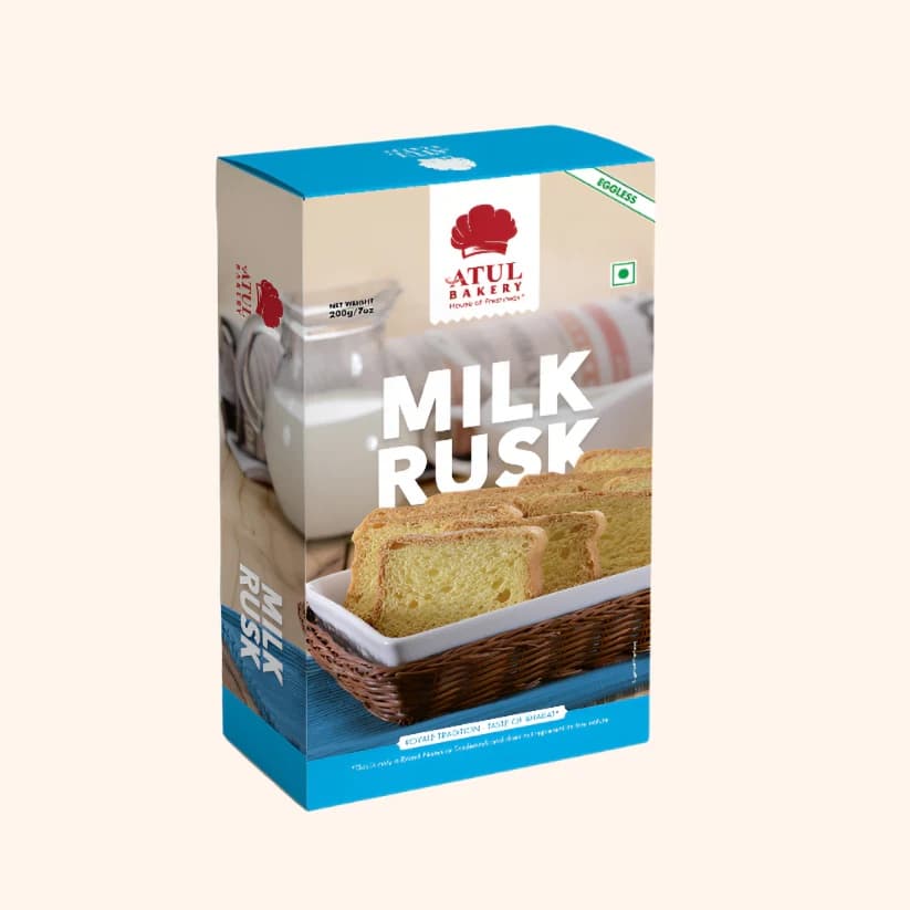 Atul Bakery Milk Rusk 200g - Snacks