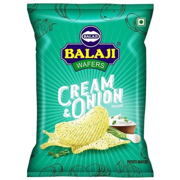 Balaji Cream Onion 135g - Snacks