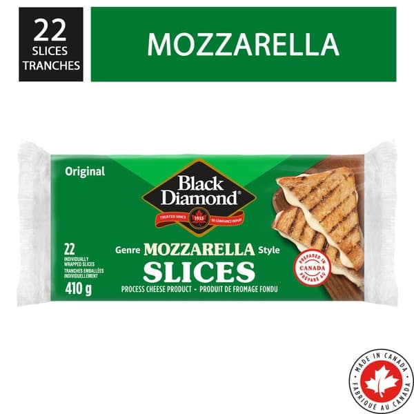 Black Diamond Mozzarella Slice 410g - Dairy