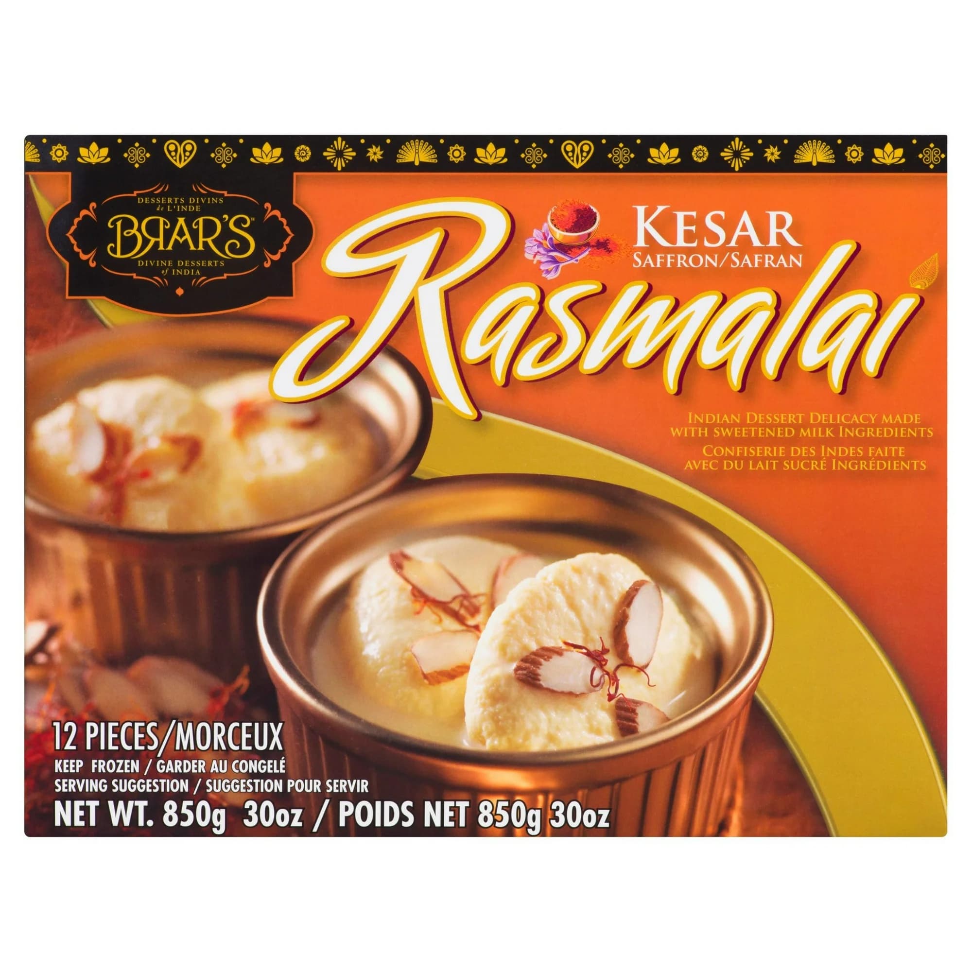 BRAR Kesar Rasmalai 850g - Snacks