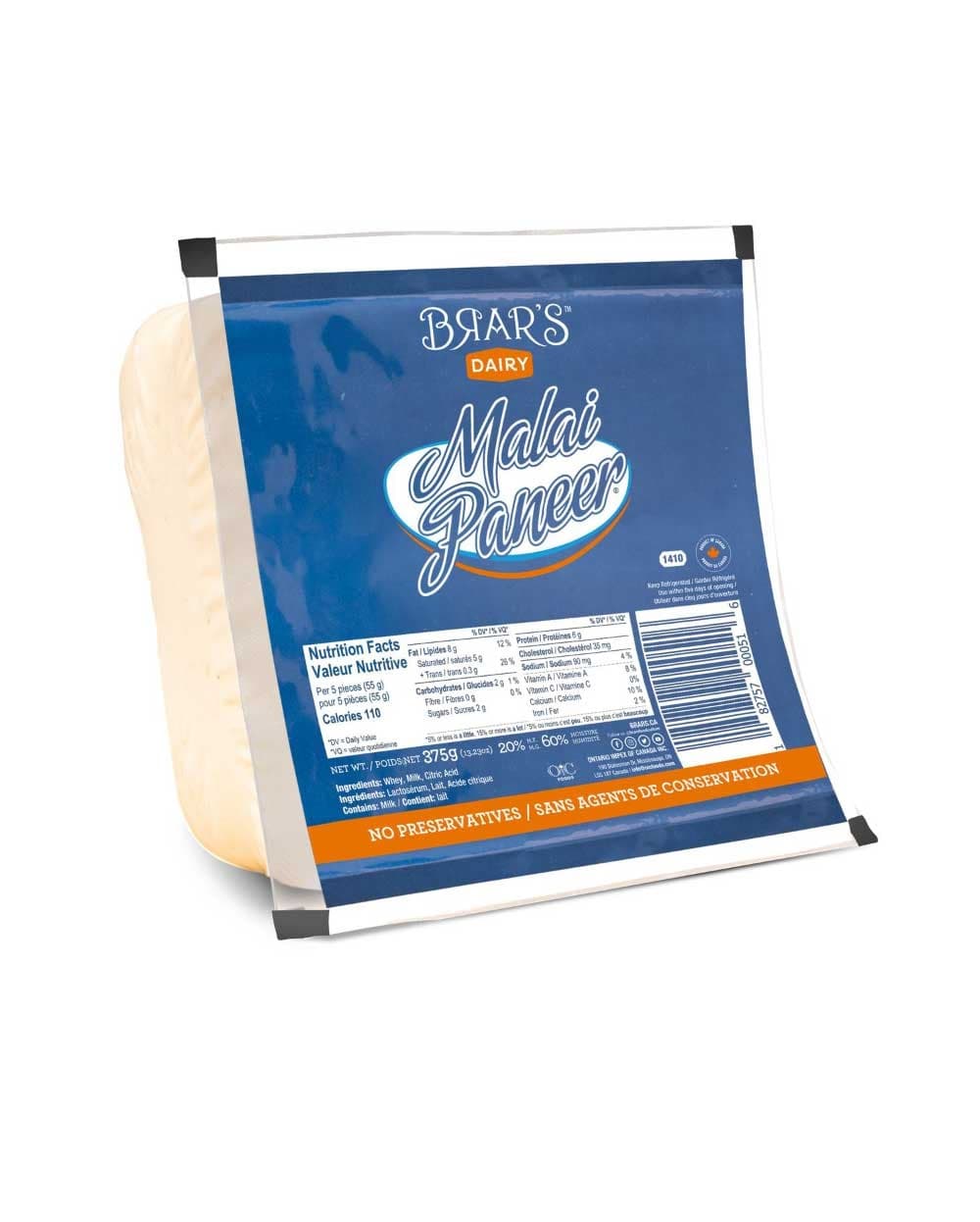 BRAR Malai Paneer 375g - Dairy