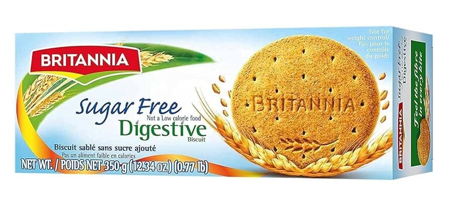 Britannia Digestive Sugar Free Biscuits 350g - Cooking Essentials