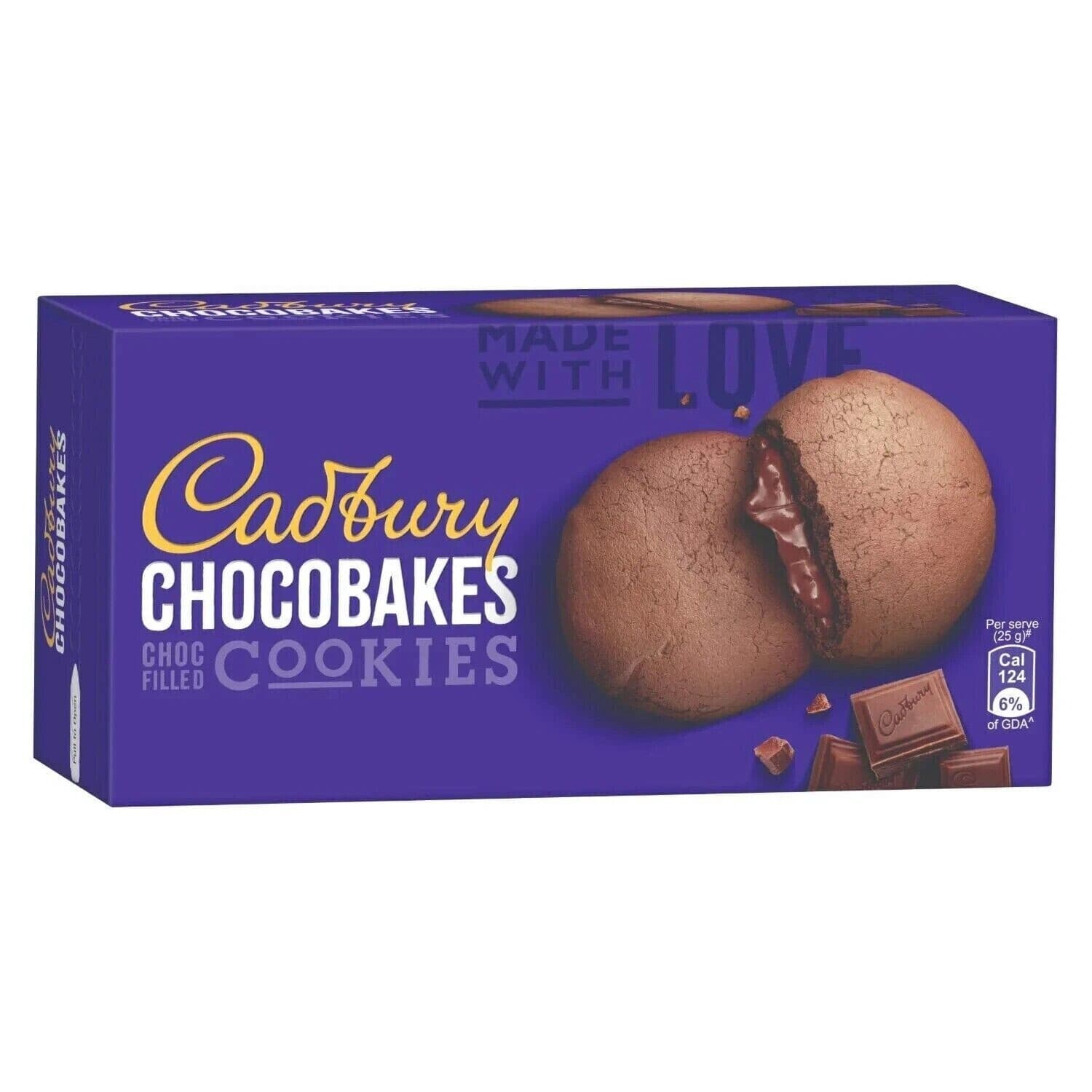 Cadbury Chocobakes Choc Filled Cookies 150g - Snacks
