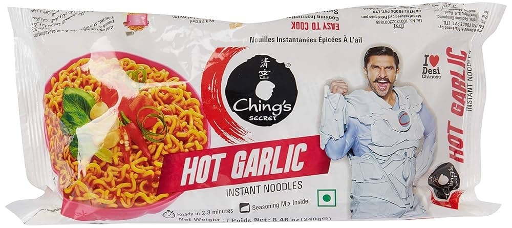 Ching's Hot Garlic Instant Noodles 240g - Snacks