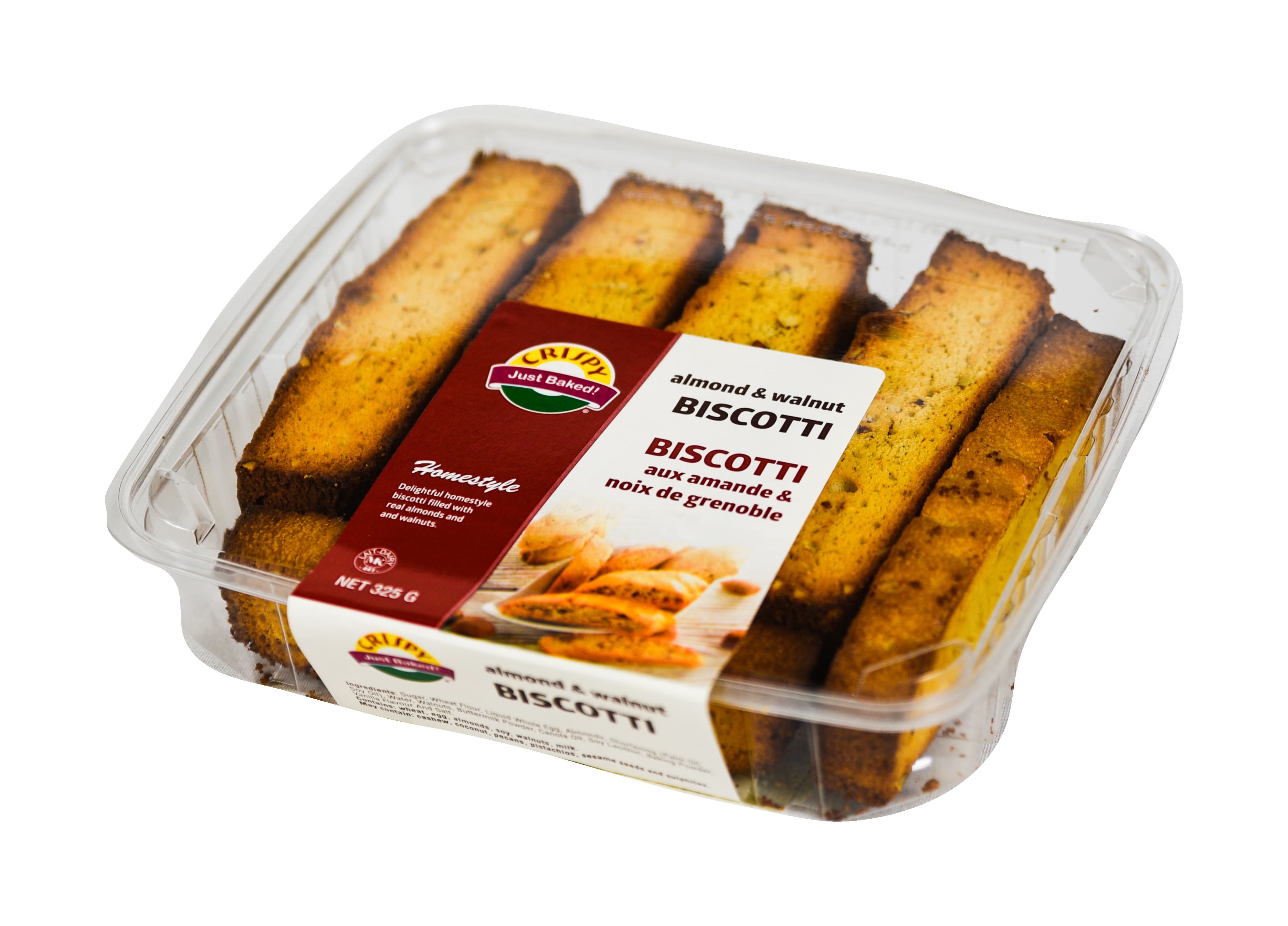 Crispy Almond Walnut Biscotti 325g - Snacks