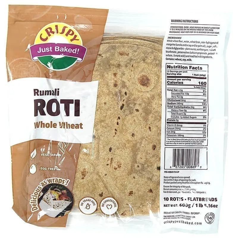 Namaste Crispy Rumali Whole Wheat Roti - Bakery & Bread