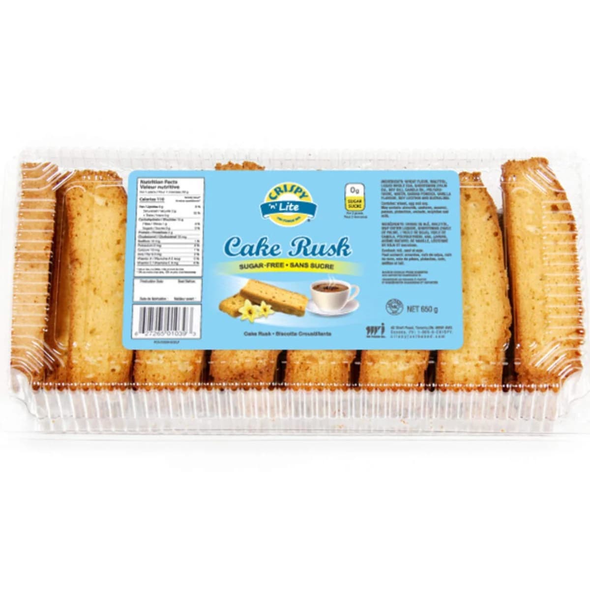 Crispy Sugar-Free Rusk 650g - Snacks