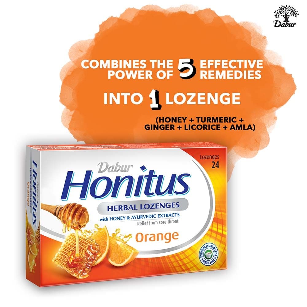 Dabur Honitus Orange Lozenges 24pcs - Health & Personal Care