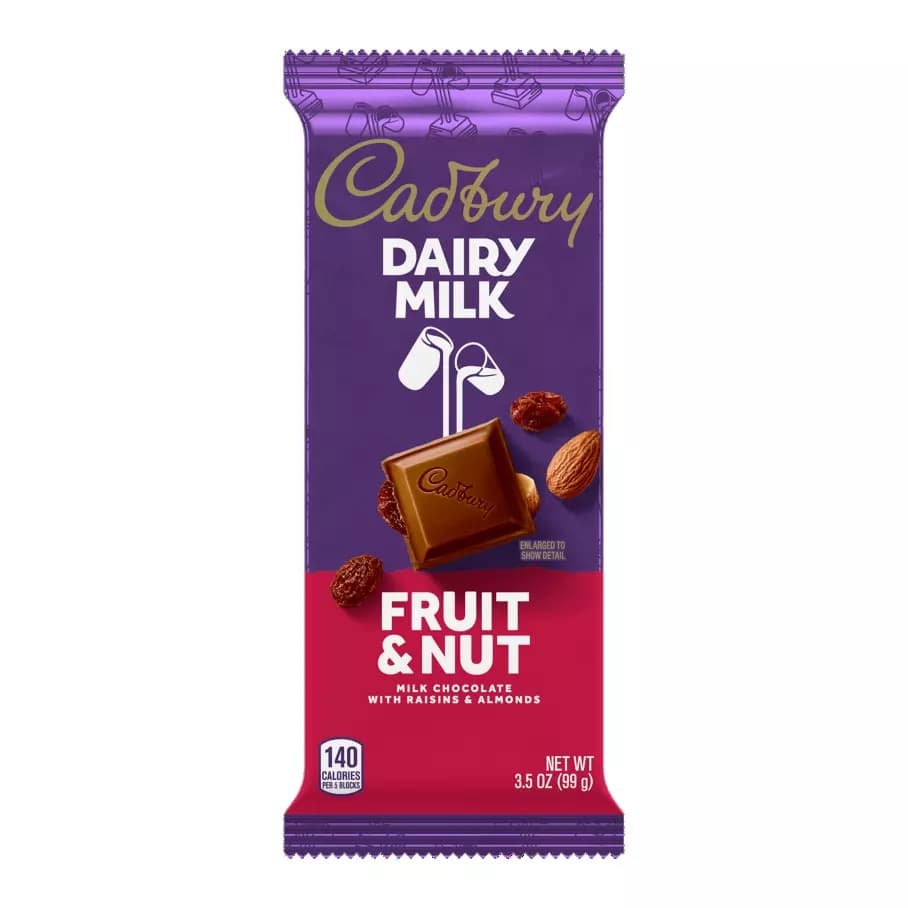 Cadbury Dairy Milk Fruit & Nut Chocolate 36g - Snacks