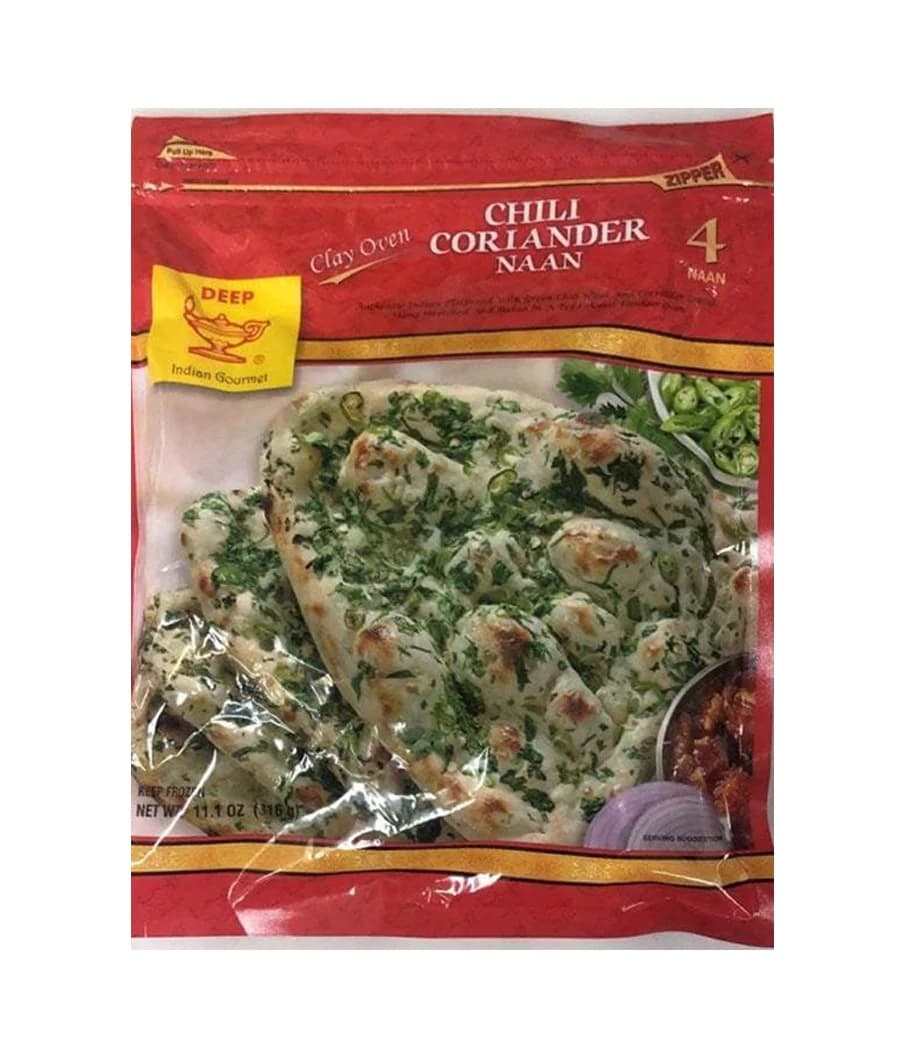 Deep Chilli Coriander Naan 316g - Bakery & Bread