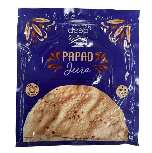 Deep Jeera Papad 200g - Snacks