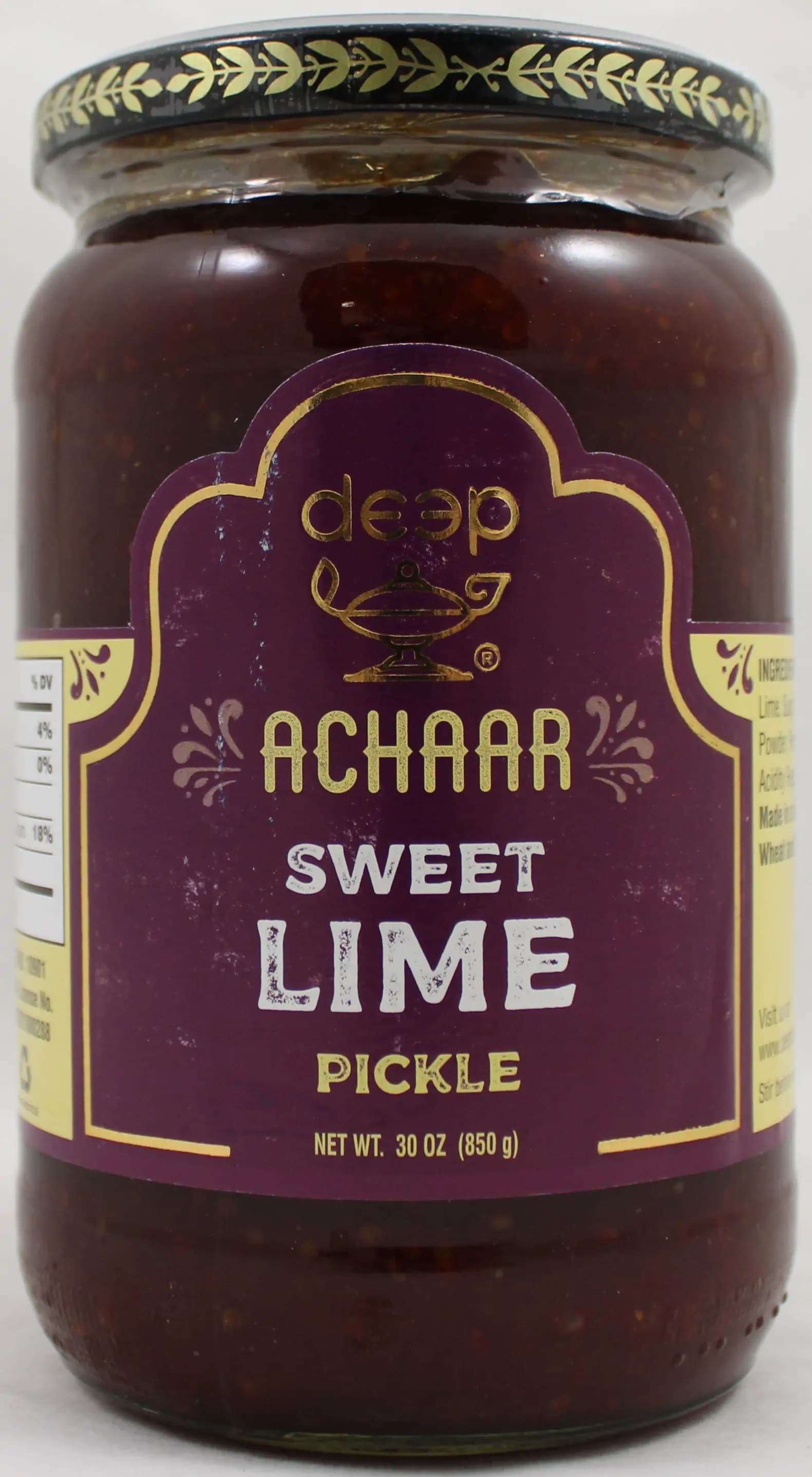 Deep Sweet Lime Pickle 850g - Condiments