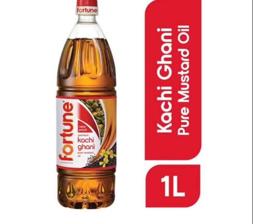 Fortune Kachi Ghani Mustard Oil 1L - Cooking Essentials