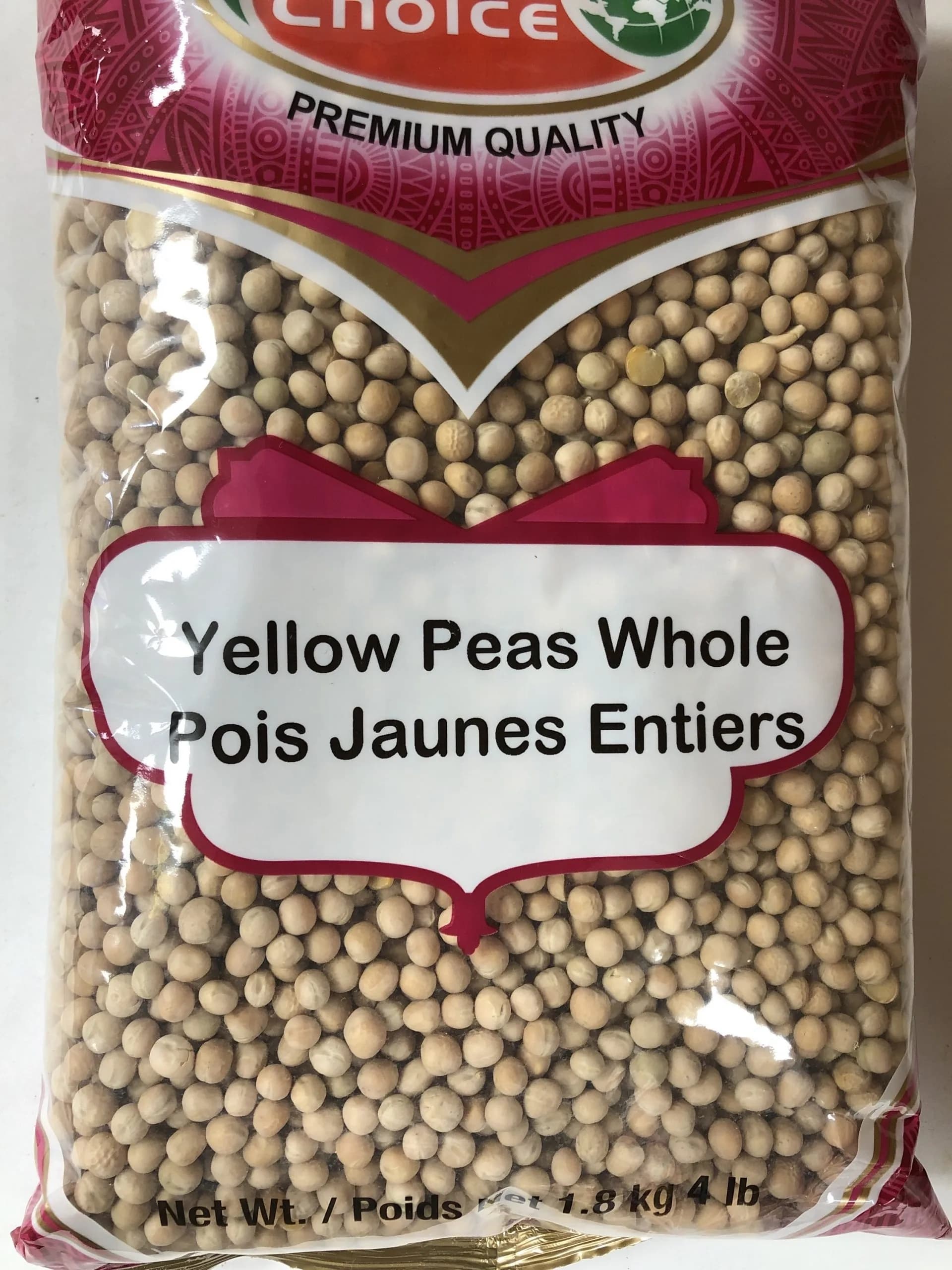 Global Choice Yellow Peas Whole 2lb - Pulses