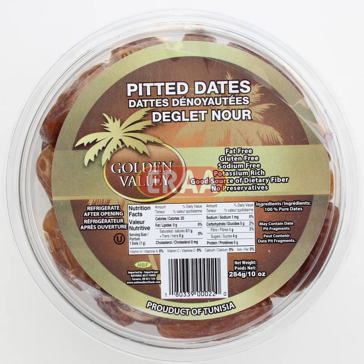 Golden Valley Pitted Dates 10oz - Snacks