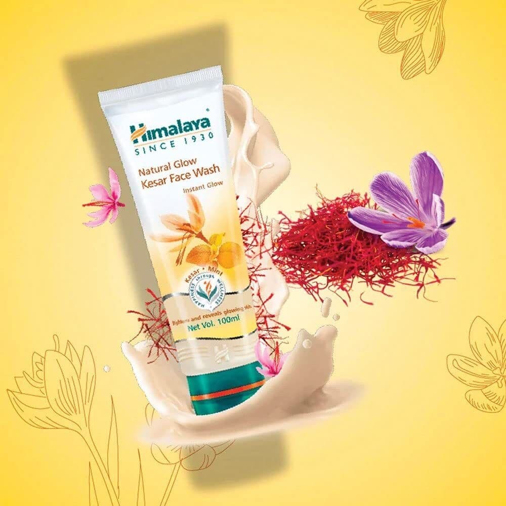 Himalaya Natural Glow Kesar Face Wash 100ml - Health & Care