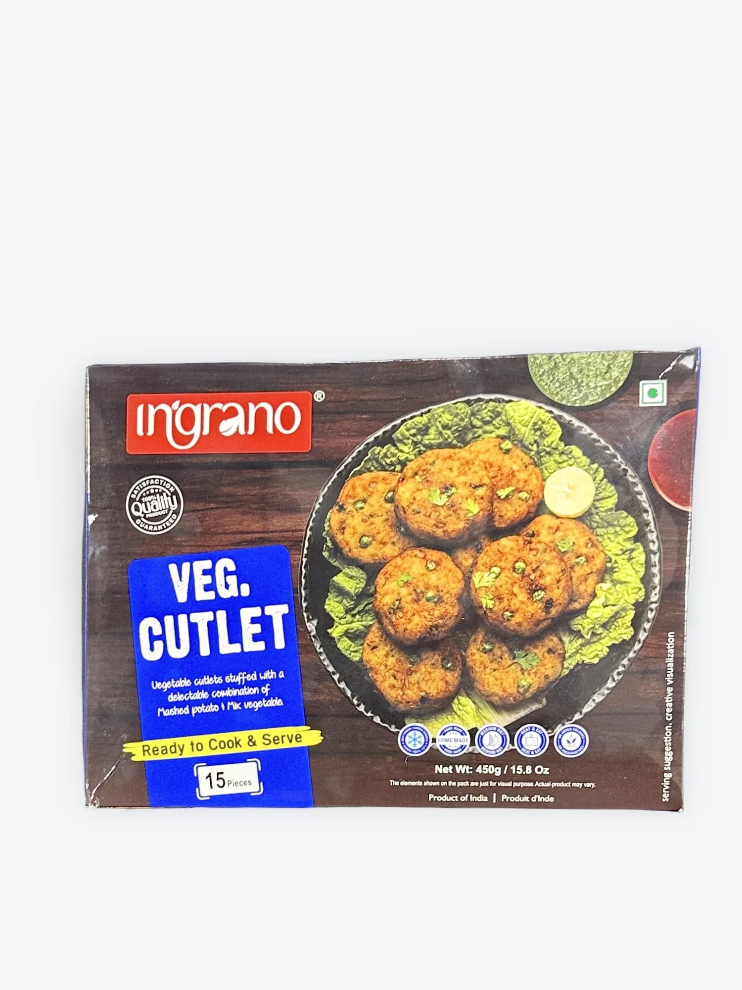 Ingrano Veg Cutlet 450g - Frozen