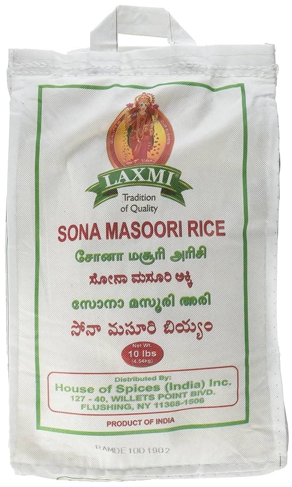 Laxmi Sona Masoori Rice 10lb - Flour & Grains