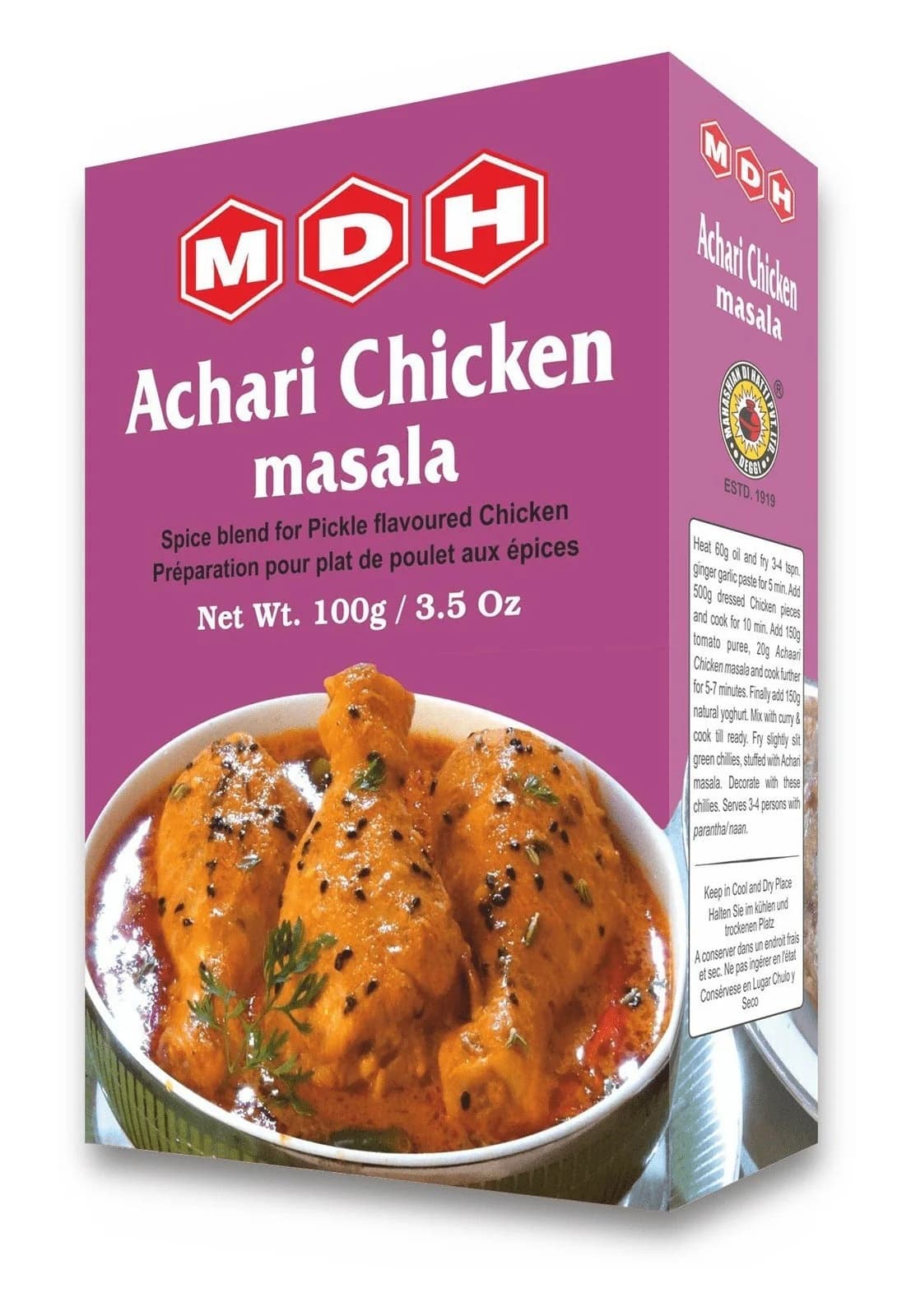 MDH Achari Chicken Masala 60g - Spices and Herbs