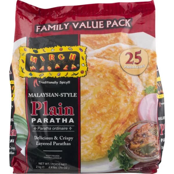 Mirch Masala Malaysian Paratha Family Pack 25pcs - Frozen