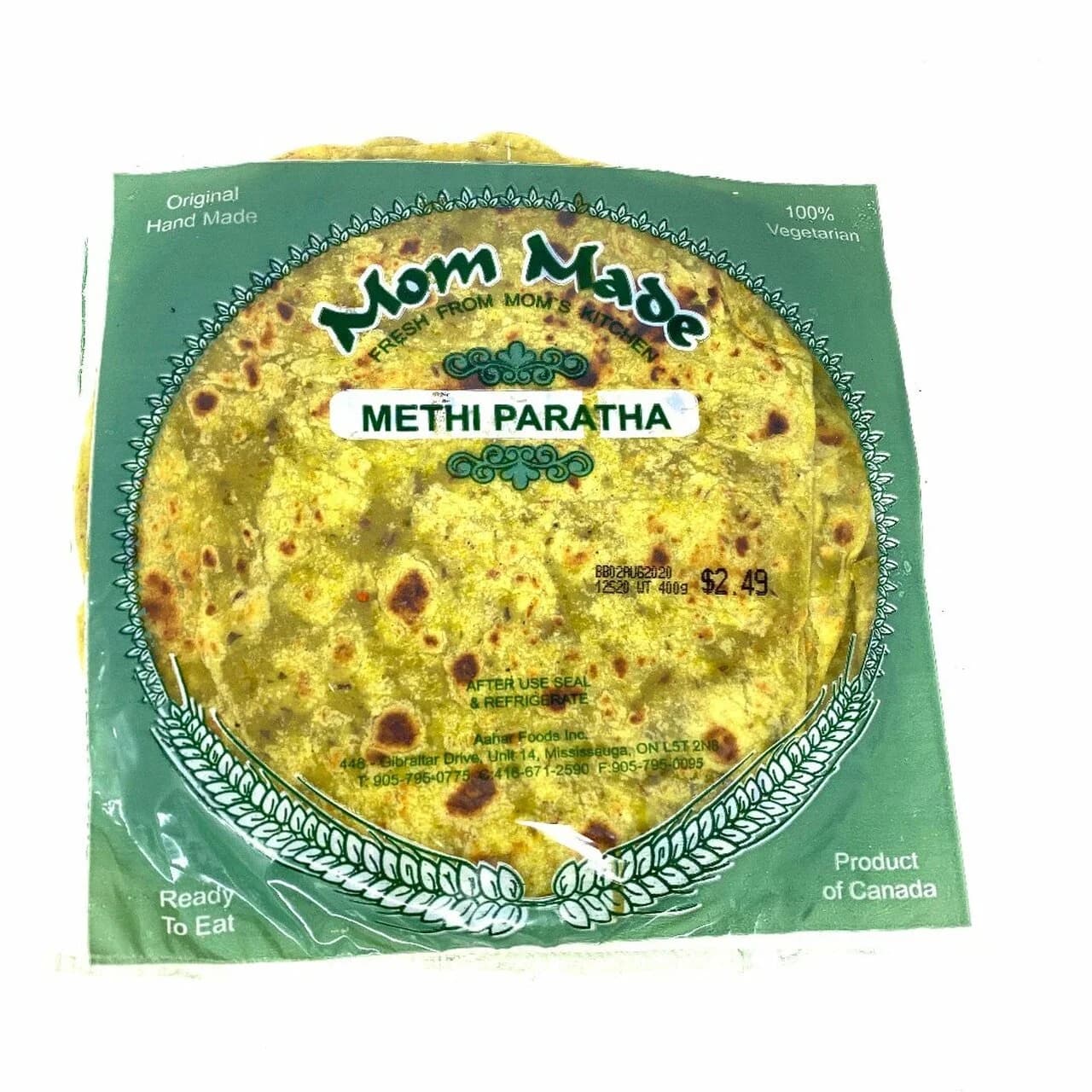 MOM Methi Paratha 400g - Bakery & Bread