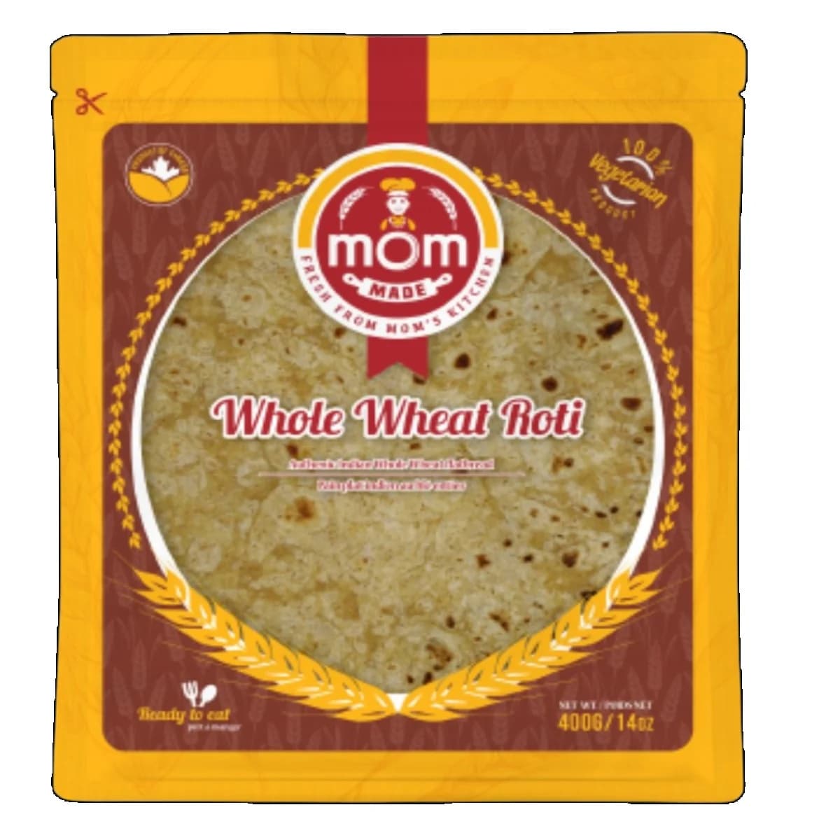 MOM Whole Wheat Roti 400g - Bakery & Bread