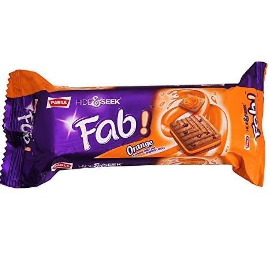 Parle Hide & Seek Fab Orange Biscuits 112g - Snacks