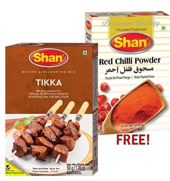 SHAN Tikka Masala + Free Chili Powder 50g - Spices and Herbs