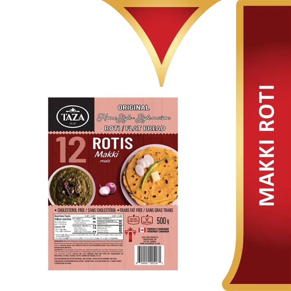 Taza Makki Roti 12pcs - Bakery & Bread