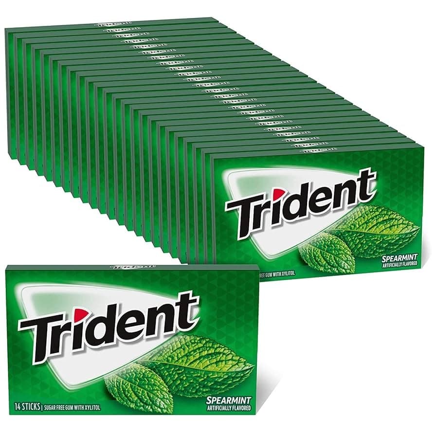 Trident Spearmint Sugar-Free Gum 14pcs - Others