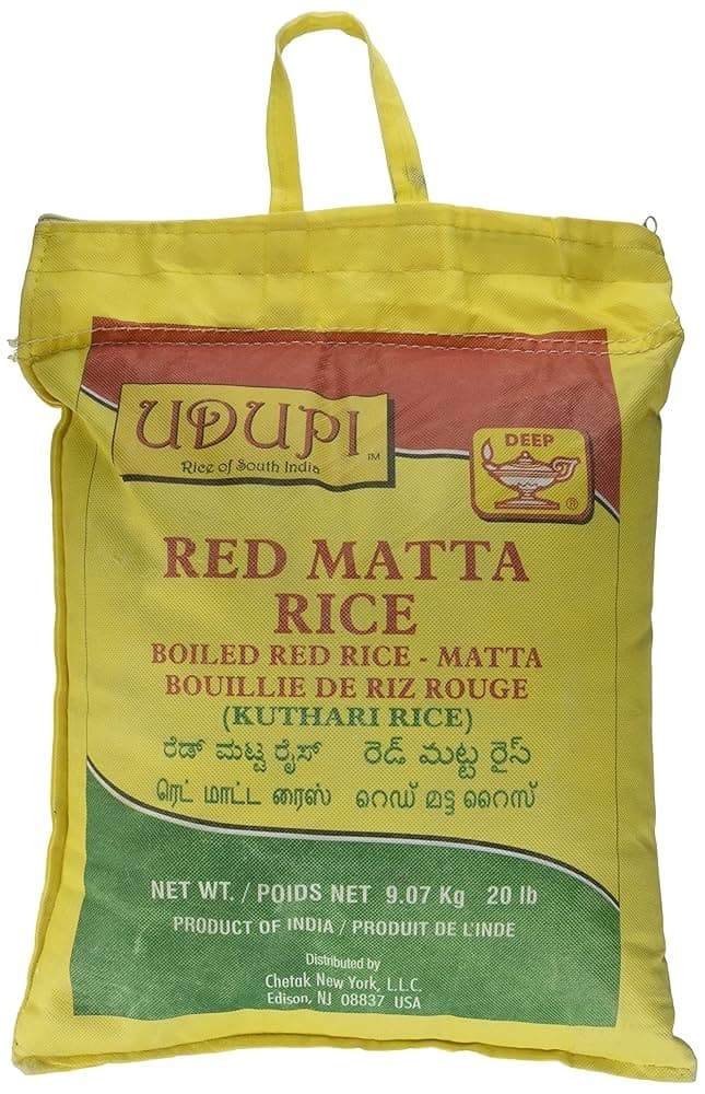 Udupi Red Matta Rice 20lb - Flour & Grains