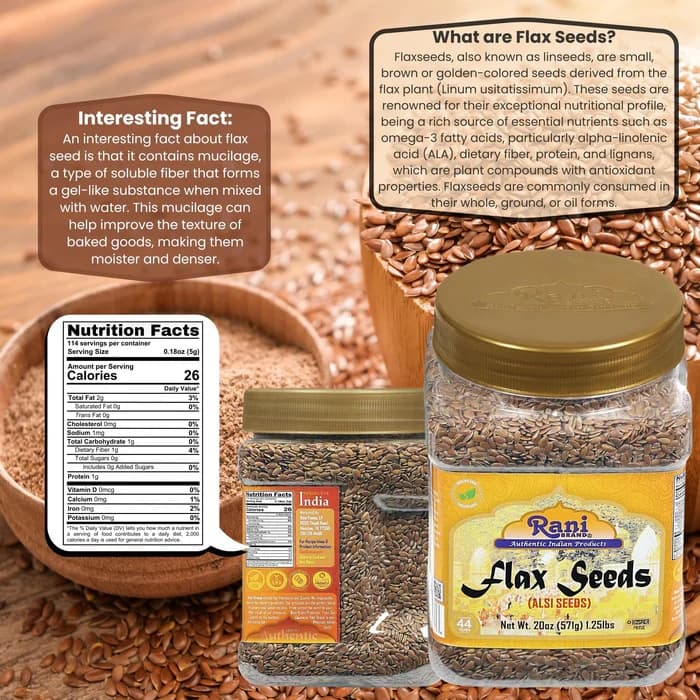Unjha Roasted Flaxseeds 200g - Flour, Grains & Rice