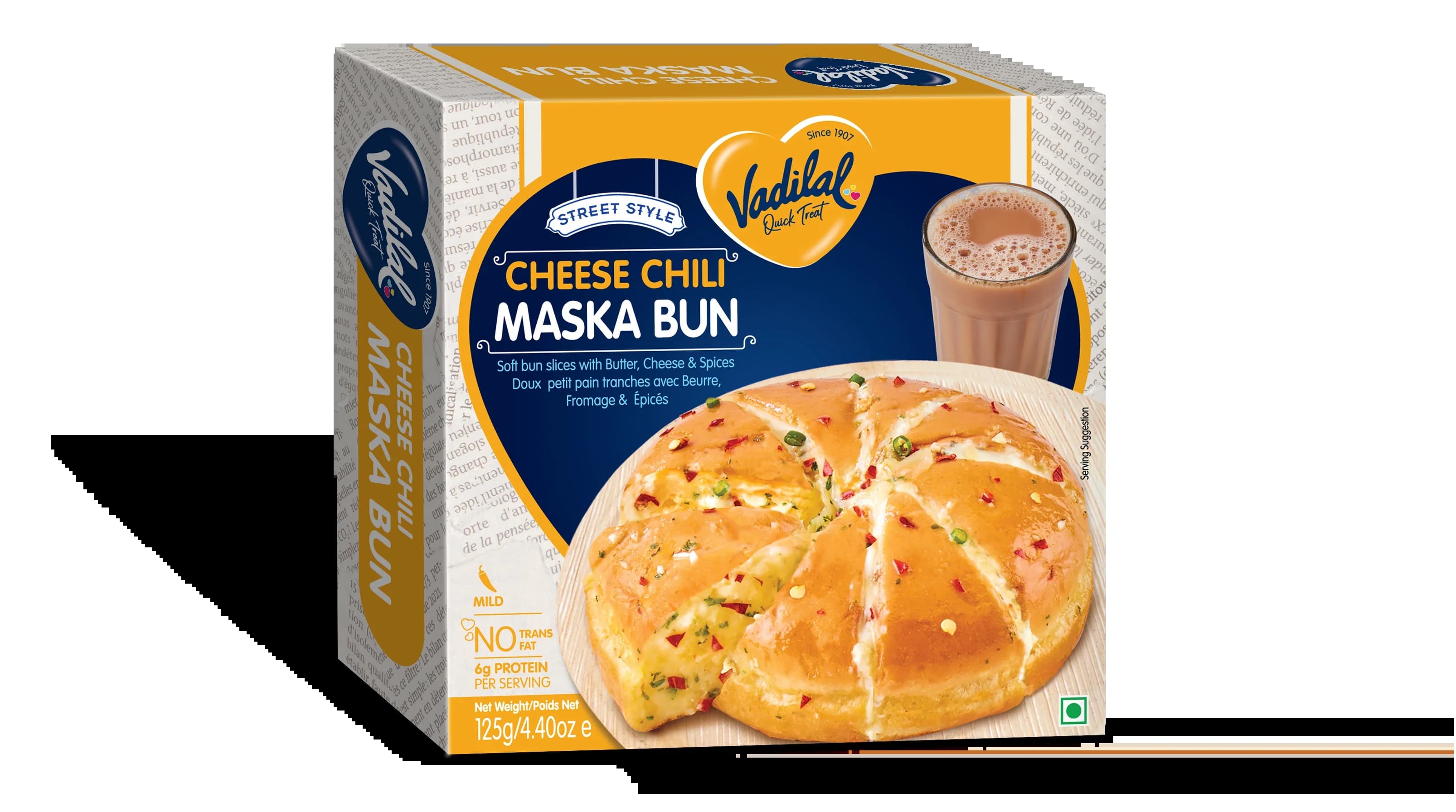 Vadilal Cheese Chili Muska Bun 125g - Frozen
