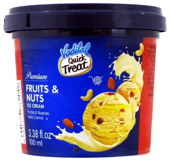 Vadilal Fruits & Nuts Ice Cream 100ml - Snacks