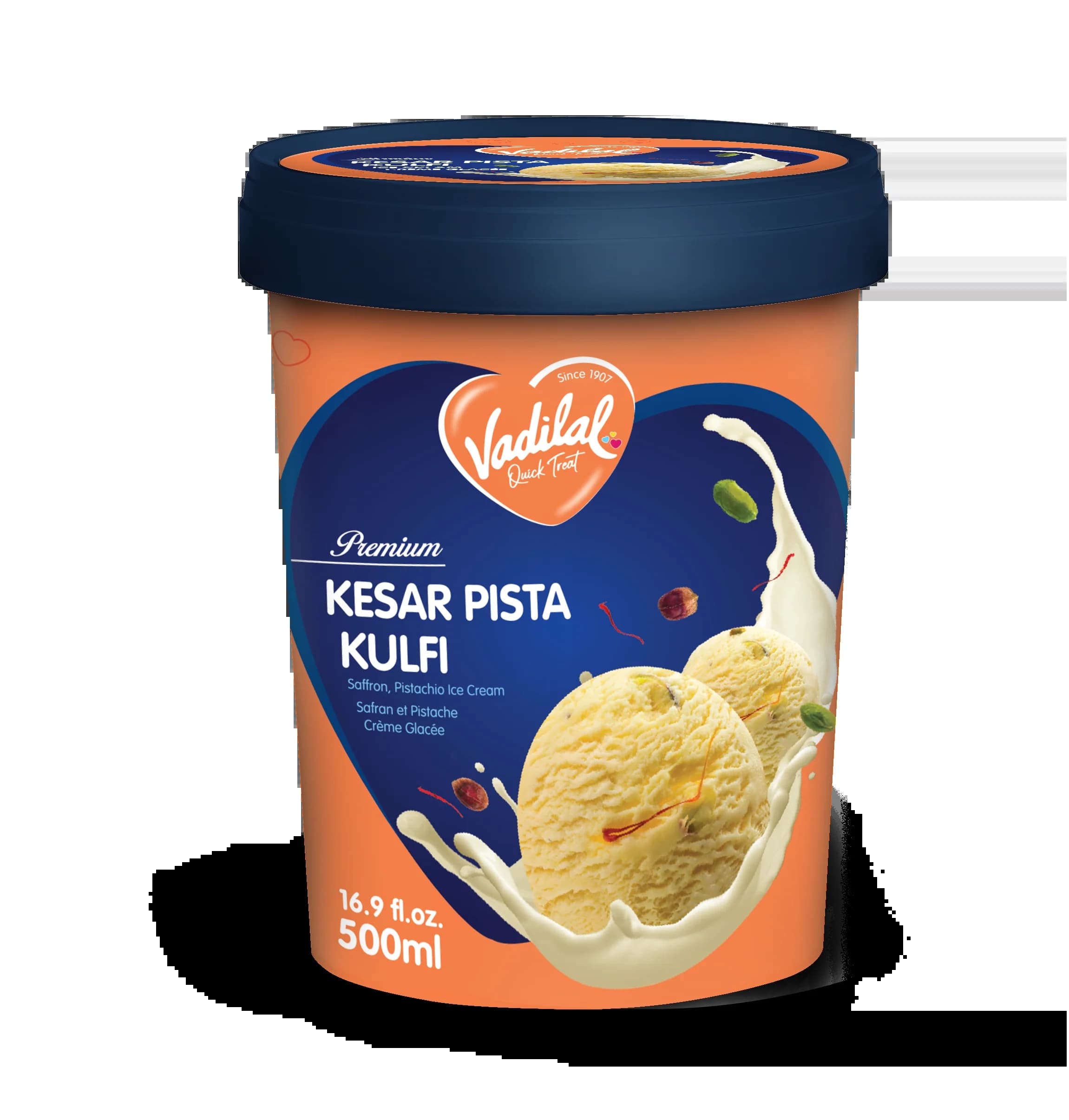 Vadilal NS Kesar Pista Ice Cream 1L - Snacks