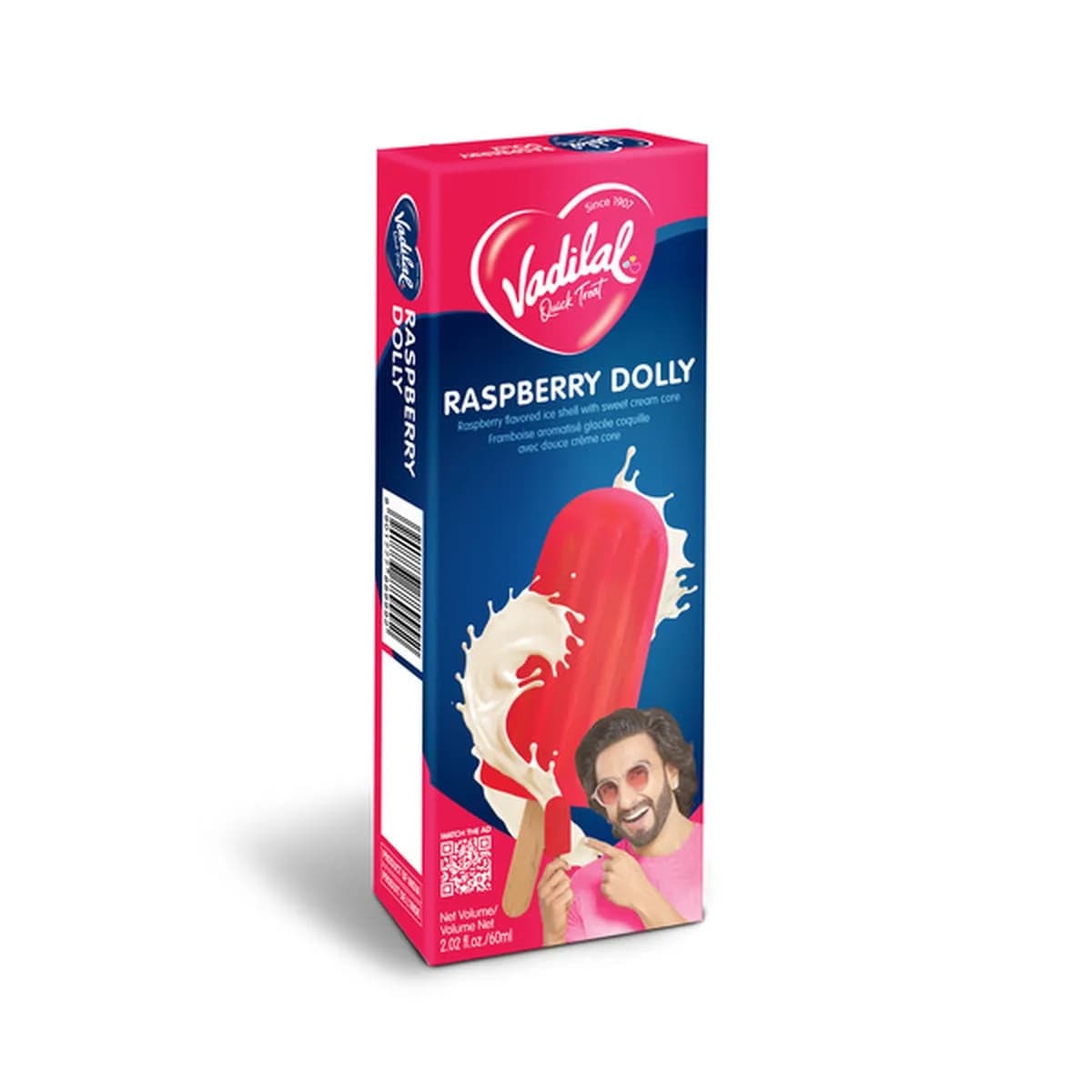 Vadilal Raspberry Dolly 60ml - Snacks