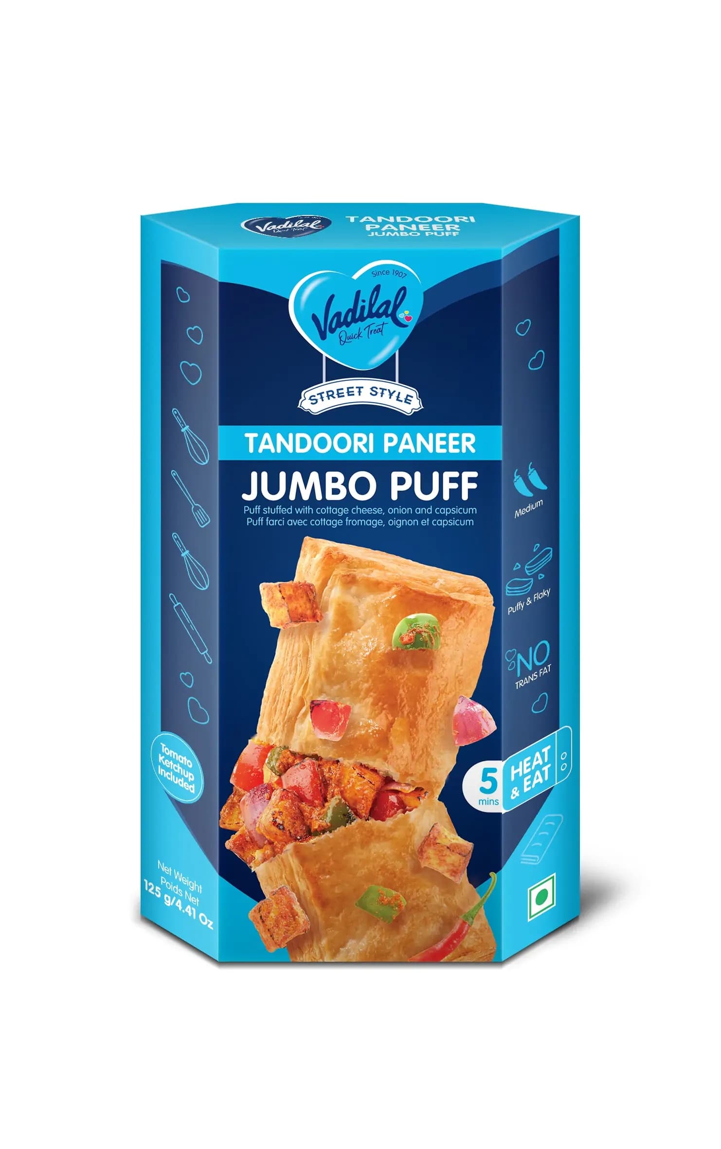 Vadilal Tandoori Paneer Puff - Frozen
